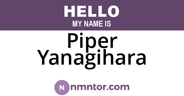 Piper Yanagihara