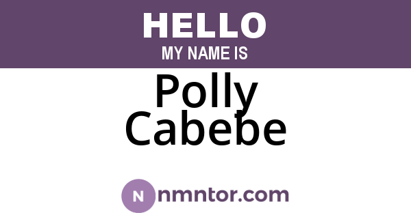 Polly Cabebe