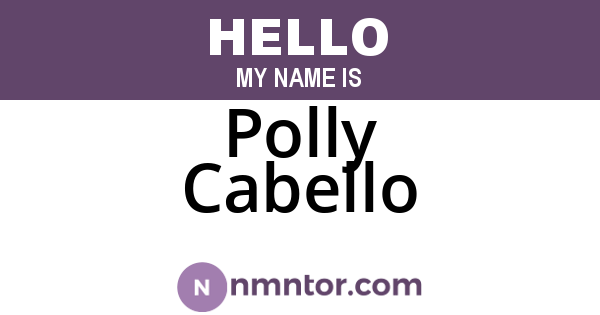 Polly Cabello