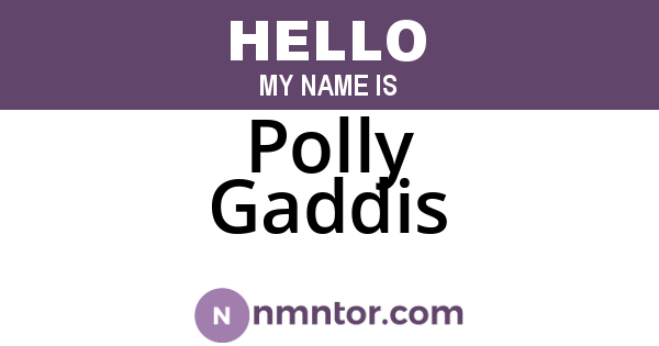 Polly Gaddis