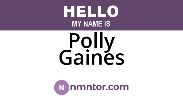 Polly Gaines