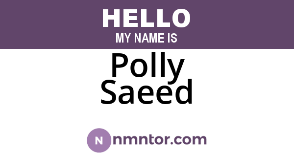 Polly Saeed