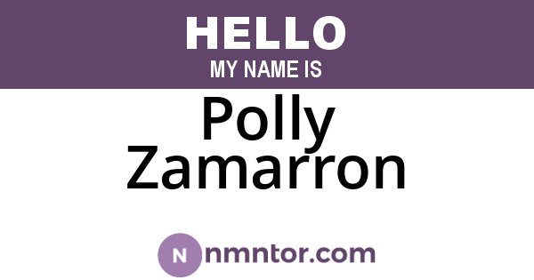 Polly Zamarron