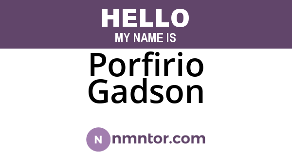 Porfirio Gadson
