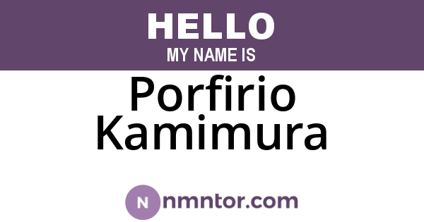 Porfirio Kamimura