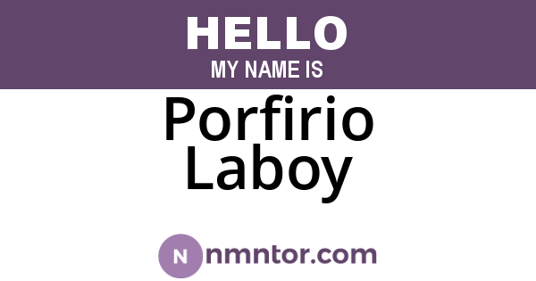 Porfirio Laboy