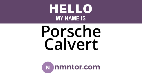 Porsche Calvert