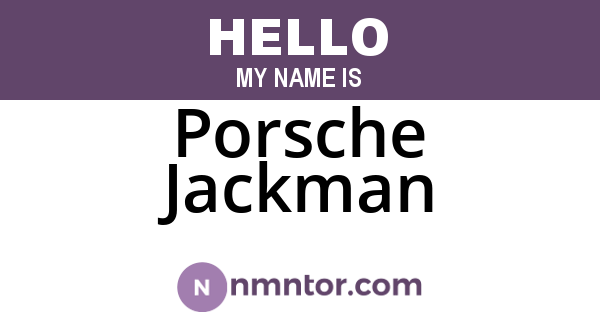 Porsche Jackman