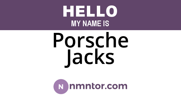 Porsche Jacks