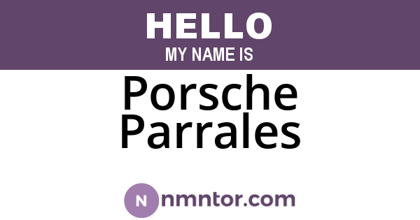 Porsche Parrales