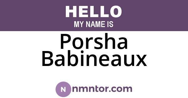 Porsha Babineaux