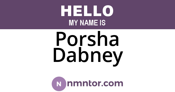 Porsha Dabney