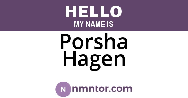 Porsha Hagen