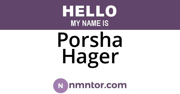 Porsha Hager