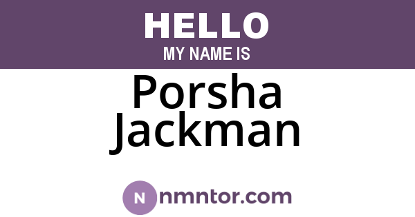 Porsha Jackman