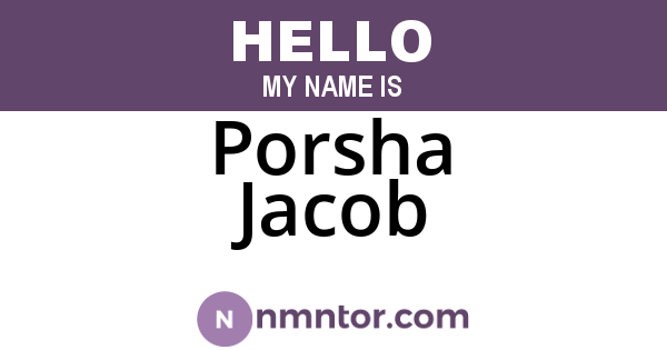 Porsha Jacob