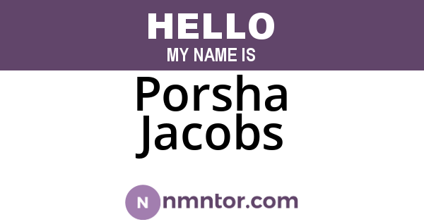 Porsha Jacobs