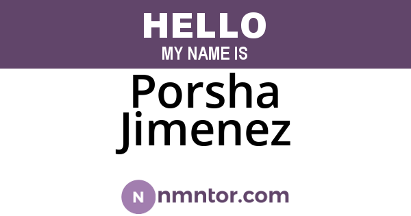 Porsha Jimenez