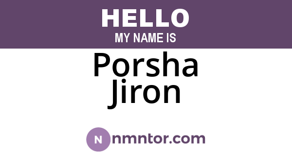 Porsha Jiron