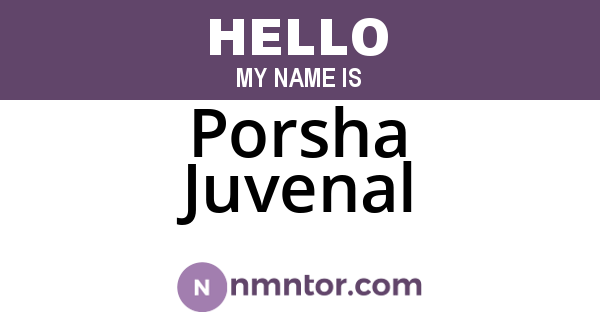 Porsha Juvenal