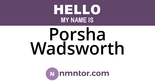 Porsha Wadsworth