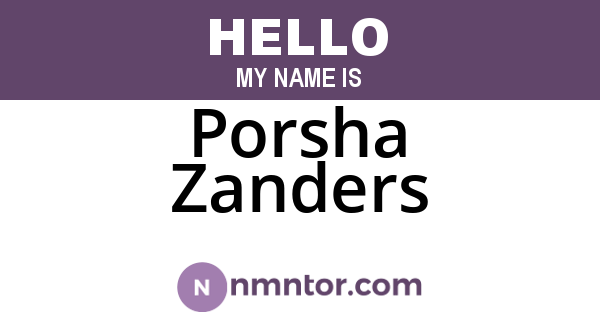 Porsha Zanders