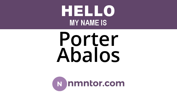 Porter Abalos
