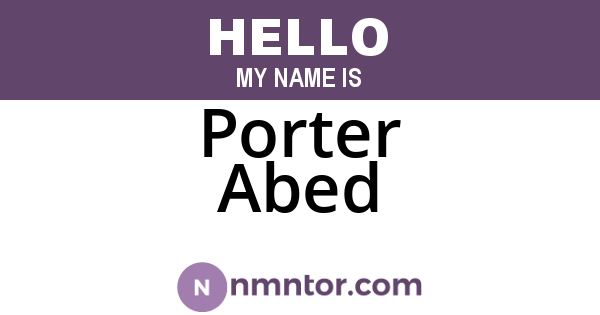 Porter Abed
