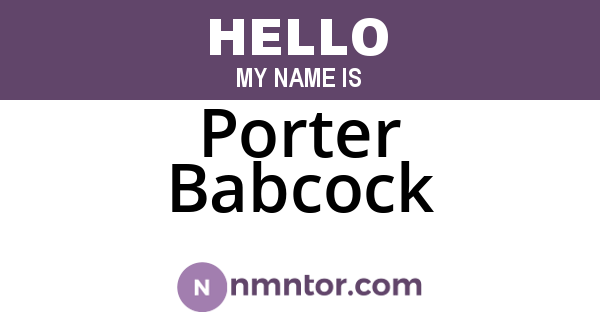 Porter Babcock