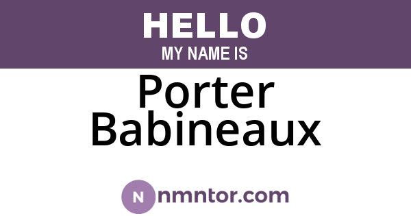 Porter Babineaux