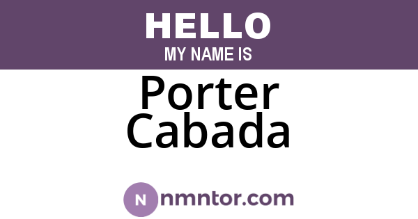 Porter Cabada