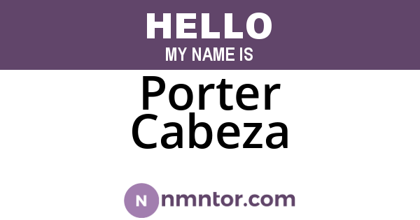 Porter Cabeza
