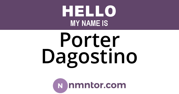 Porter Dagostino