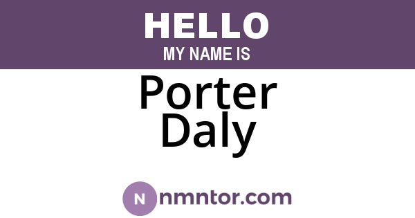 Porter Daly
