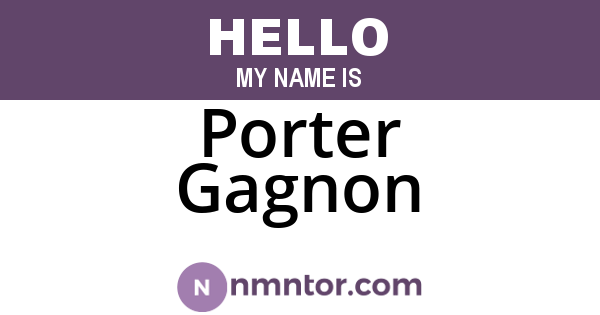 Porter Gagnon