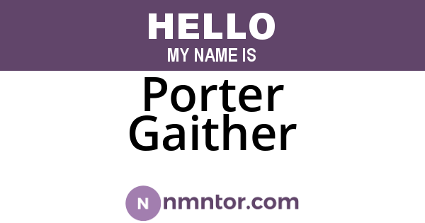 Porter Gaither
