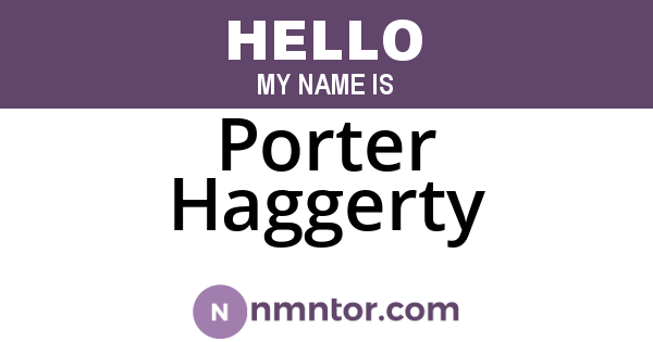 Porter Haggerty