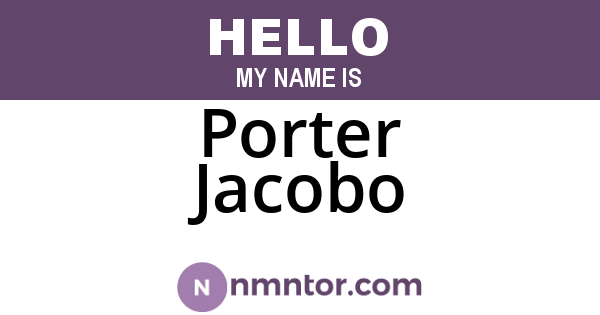 Porter Jacobo