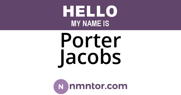 Porter Jacobs