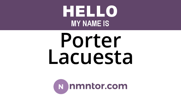 Porter Lacuesta