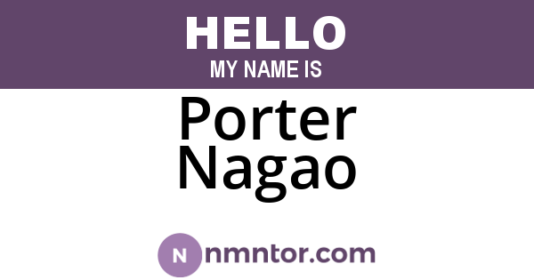 Porter Nagao