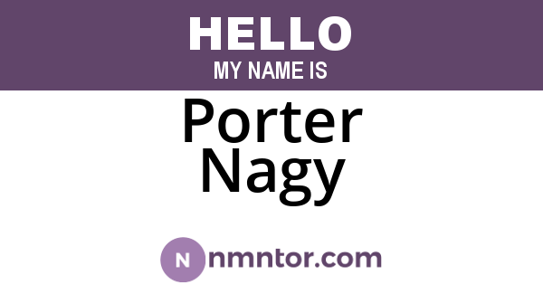 Porter Nagy