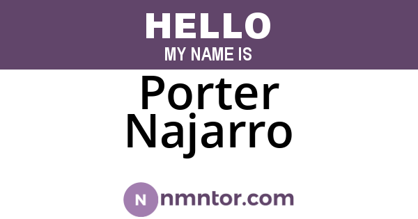 Porter Najarro