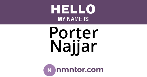 Porter Najjar