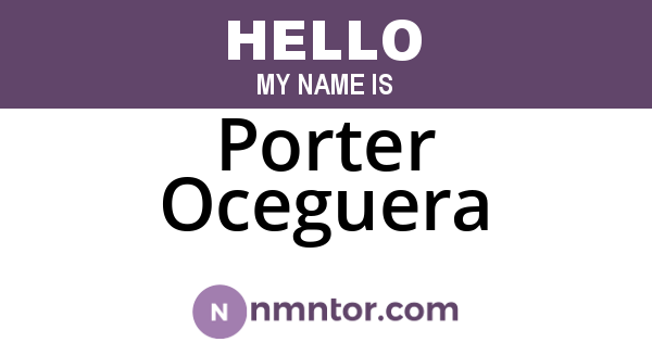 Porter Oceguera