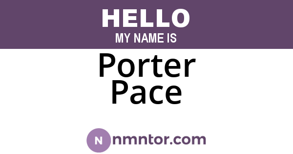 Porter Pace