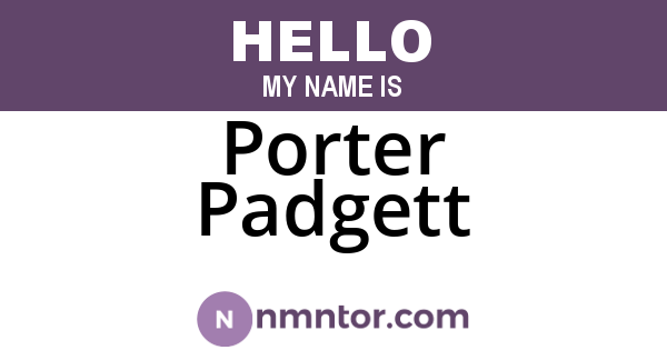 Porter Padgett