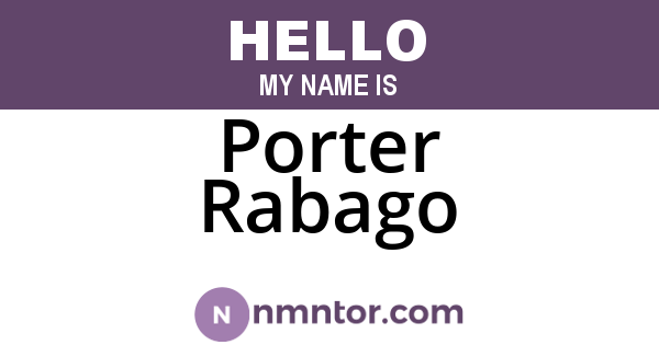 Porter Rabago