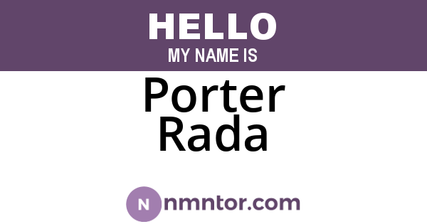 Porter Rada