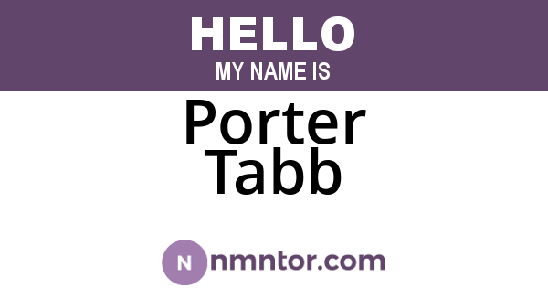 Porter Tabb